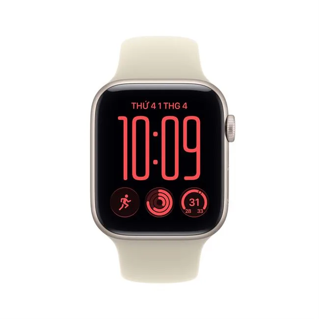 Apple Watch SE 3 GPS 44mm viền nhôm dây thể thao 2026 màu Vàng đồng – ảnh 2