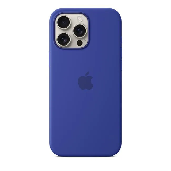 Ốp lưng MagSafe iPhone 16 Pro Max Silicone Apple màu Xanh Lưu Ly – ảnh 4