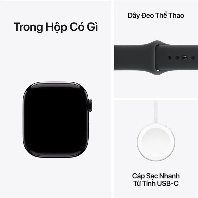 Apple Watch Series 11 GPS 42mm viền nhôm dây thể thao màu Đen bóng – ảnh 16