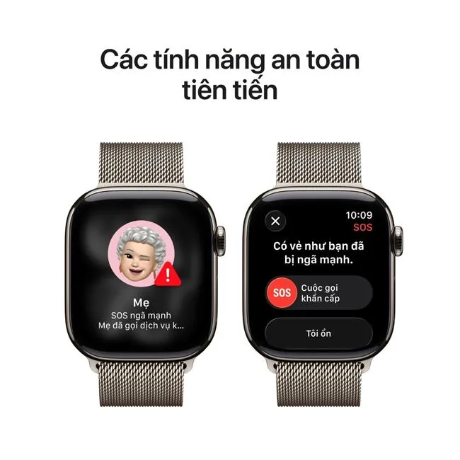 Apple Watch Series 11 GPS + Cellular 42mm viền Titanium dây Milan màu Titan tự nhiên – ảnh 6