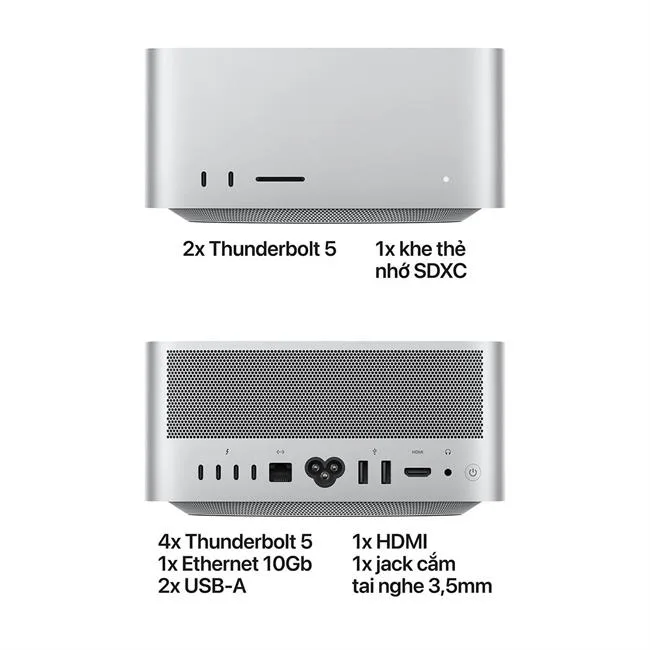 Mac Studio M5 Ultra 96GB/1TB màu Bạc – ảnh 4