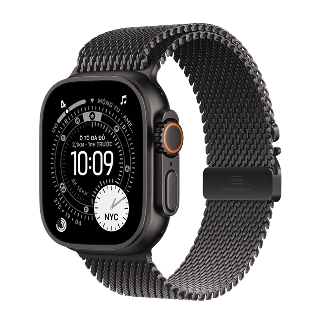Apple Watch Ultra 3 GPS + Cellular 49mm viền Titanium dây Milan màu Titan đen – ảnh 1