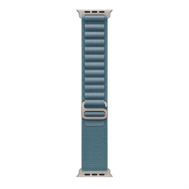 Dây Quấn Alpine Apple Watch 49mm khoá Natural Titanium MFTH4 màu Xanh dương nhạt – ảnh 2