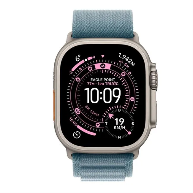 Dây Quấn Alpine Apple Watch 49mm khoá Natural Titanium MFTH4 màu Xanh dương nhạt – ảnh 4