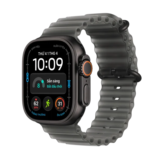 Apple Watch Ultra 4 GPS + Cellular 49mm viền Titanium dây Ocean màu Titan đen – ảnh 1