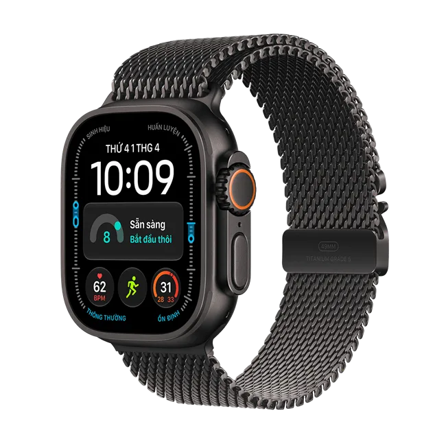 Apple Watch Ultra 4 GPS + Cellular 49mm viền Titanium dây Milan màu Titan đen – ảnh 1