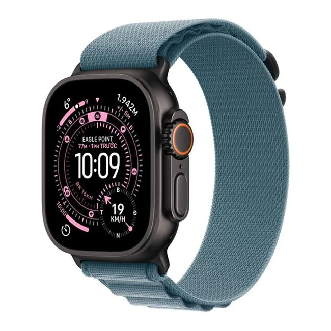 Dây Quấn Alpine Apple Watch 49mm khoá Black Titanium MG9K4 màu Xanh dương nhạt – ảnh 3