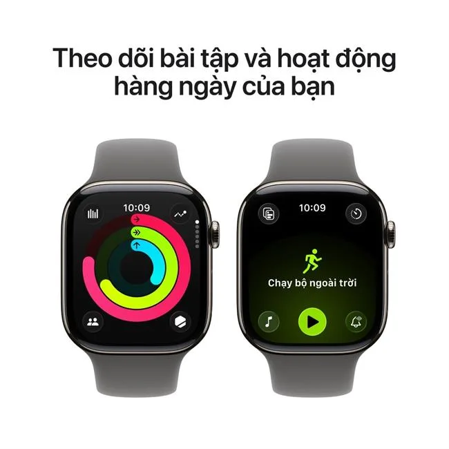 Apple Watch Series 11 GPS + Cellular 42mm viền Titanium dây thể thao màu Titan tự nhiên – ảnh 4