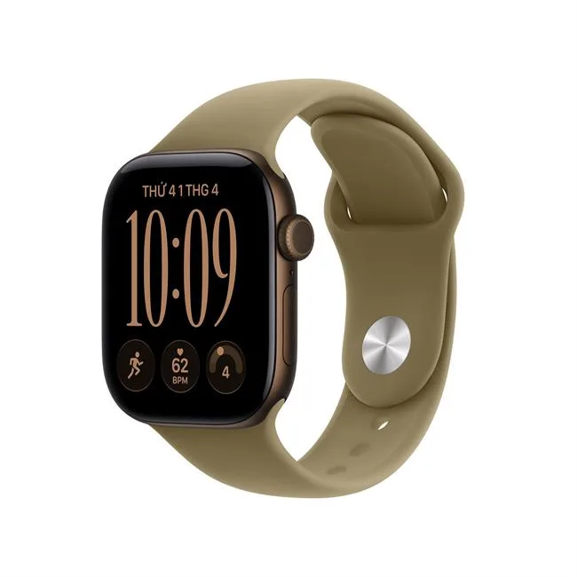 Apple Watch Series 12 GPS 46mm viền nhôm dây silicone màu Xám - đồng – ảnh 10