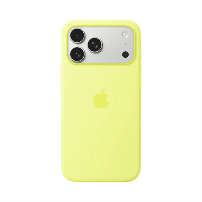 Ốp lưng MagSafe iPhone 17 Pro Max Silicone Apple màu Vàng nhạt – ảnh 14