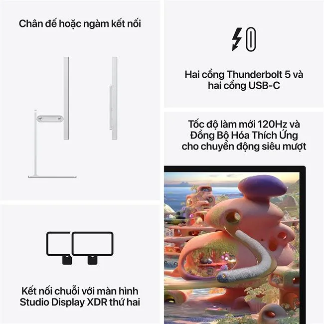 Studio Display 27 inch 5K XDR Chân đế điều chỉnh MFEL4SA/A màu Bạc – ảnh 10
