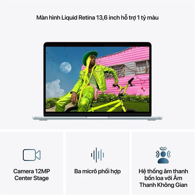 MacBook Air 13 inch M5 24GB/512GB 35W màu Xanh da trời nhạt – ảnh 23
