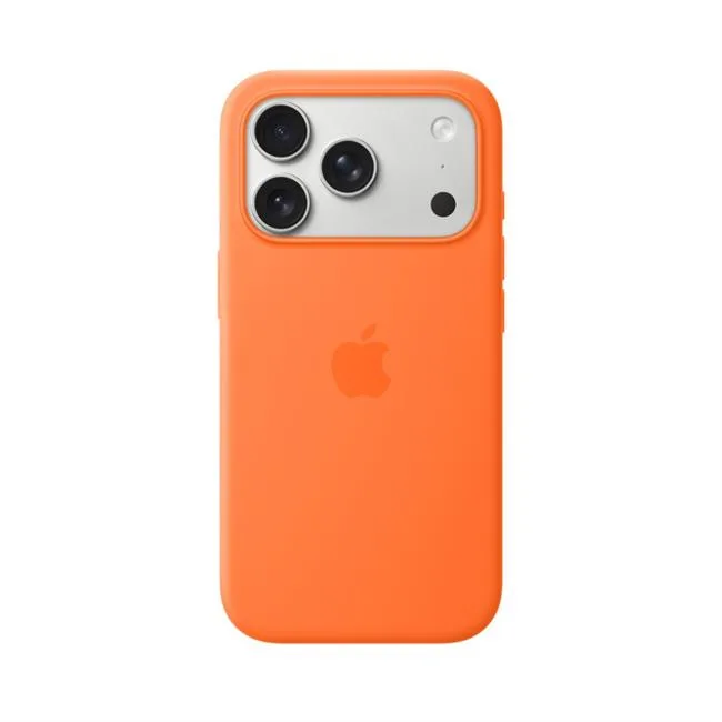 Ốp lưng MagSafe iPhone 17 Pro Silicone Apple màu Cam – ảnh 22
