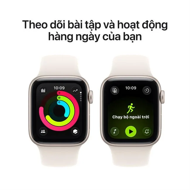 Apple Watch SE 3 GPS + Cellular 40mm viền nhôm dây thể thao màu Trắng Starlight – ảnh 6
