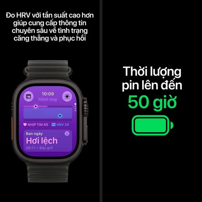 Apple Watch Ultra 4 GPS + Cellular 49mm viền Titanium dây Milan màu Titan đen – ảnh 5