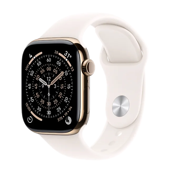 Apple Watch Series 11 GPS + Cellular 42mm viền Titanium dây thể thao màu Titan vàng – ảnh 9