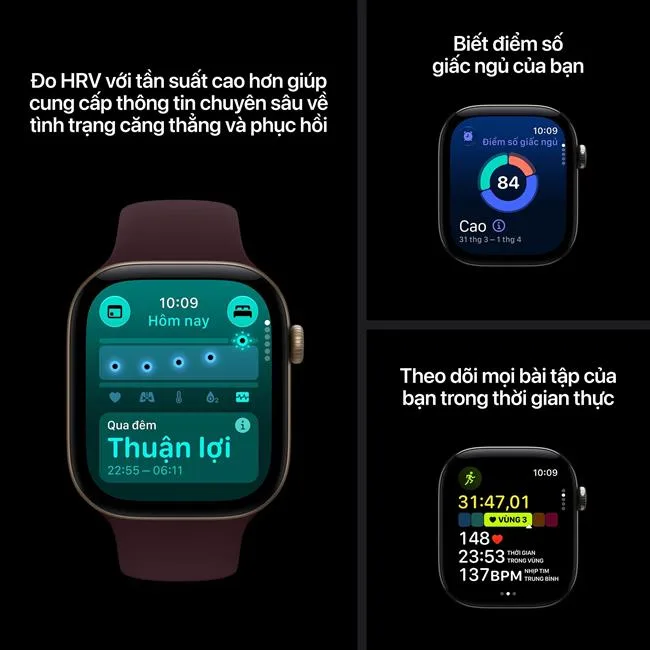 Apple Watch Series 12 GPS 46mm viền nhôm dây silicone màu Xám - đồng – ảnh 8
