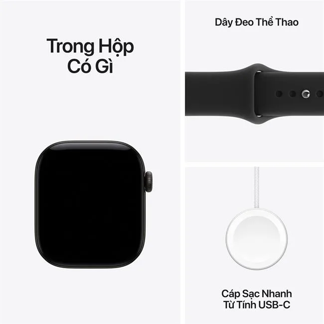 Apple Watch Series 12 GPS 42mm viền nhôm dây silicone màu Đen – ảnh 35