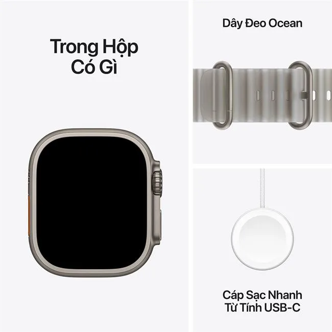 Apple Watch Ultra 4 GPS + Cellular 49mm viền Titanium dây Ocean màu Titan tự nhiên – ảnh 17