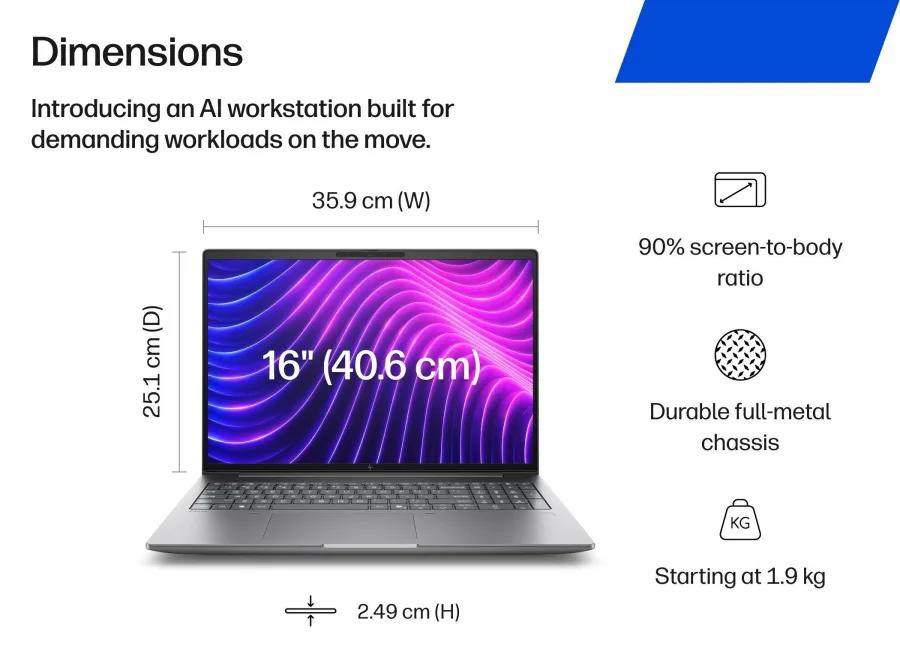 HP ZBook X G2i 16 Ultra 7 366H RTX PRO 1000 32GB 1TB – ảnh 9