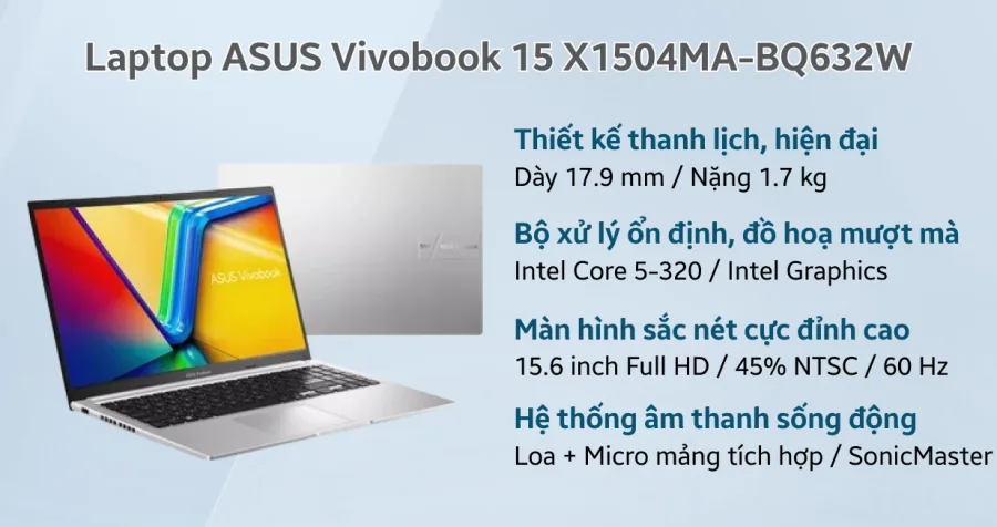 ASUS Vivobook 15 X1504MA-BQ632W – ảnh 8