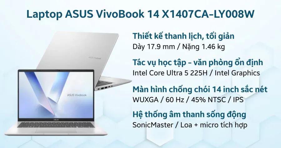 ASUS VivoBook 14 X1407CA-LY008W – ảnh 8