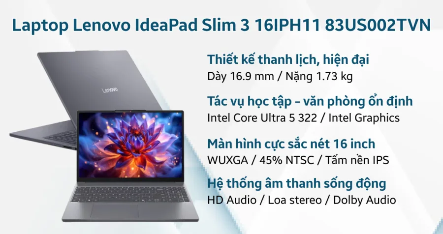 Lenovo IdeaPad Slim 3 16IPH11 83US002TVN – ảnh 9