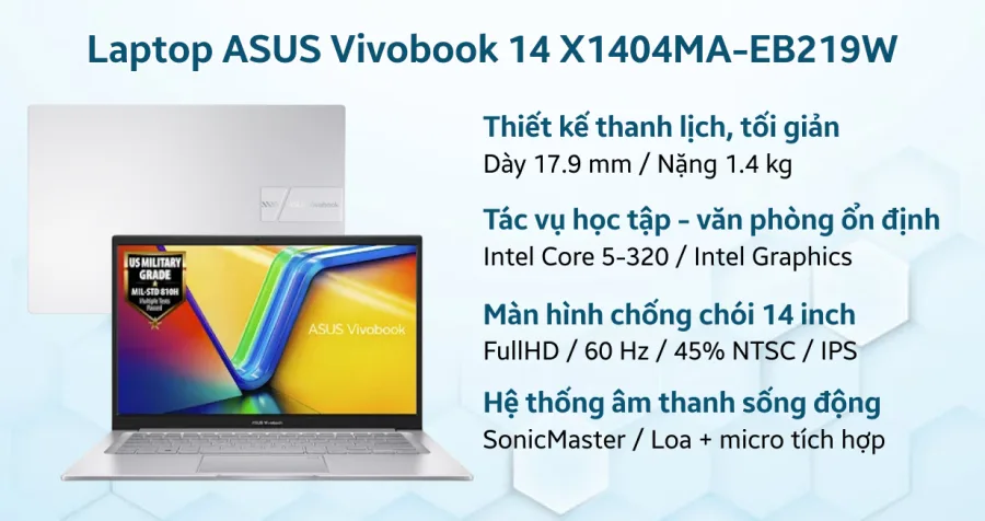 ASUS Vivobook 14 X1404MA-EB219W – ảnh 9