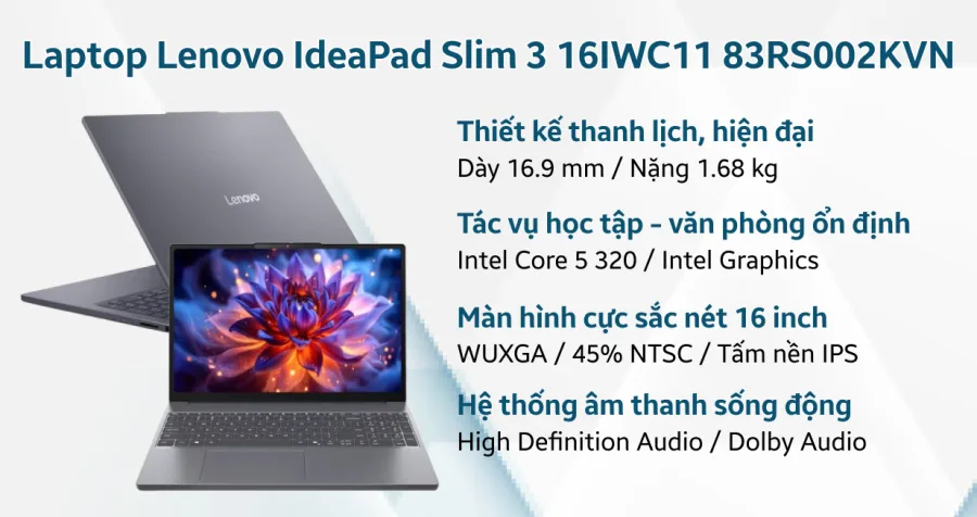 Lenovo IdeaPad Slim 3 16IWC11 83RS002KVN – ảnh 8
