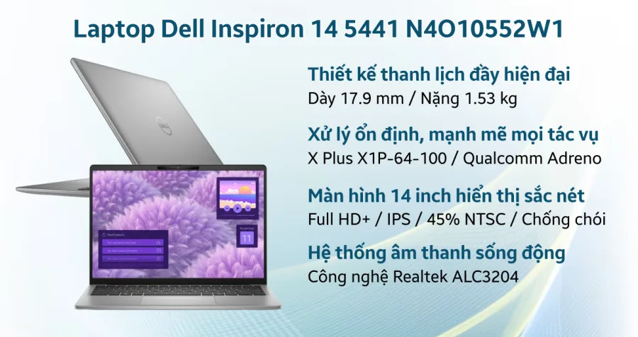 Dell Inspiron 14 5441 N4O10552W1 - Bảo hành 2 năm – ảnh 12