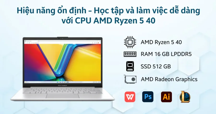 ASUS VivoBook Go 14 E1404FA-EB935W – ảnh 9