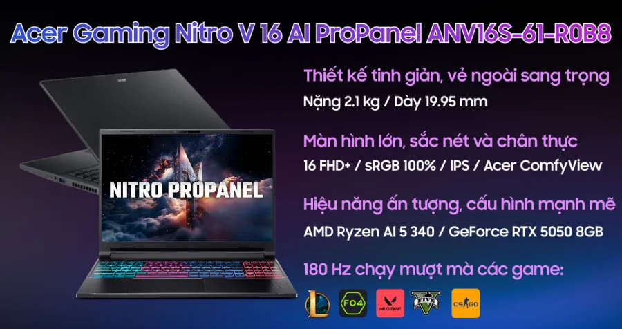 Acer Gaming Nitro ProPanel ANV16S-61-R0B8 – ảnh 2