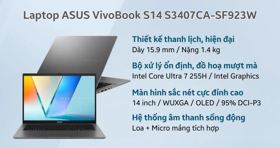 ASUS VivoBook S14 S3407CA-SF923W – ảnh 12
