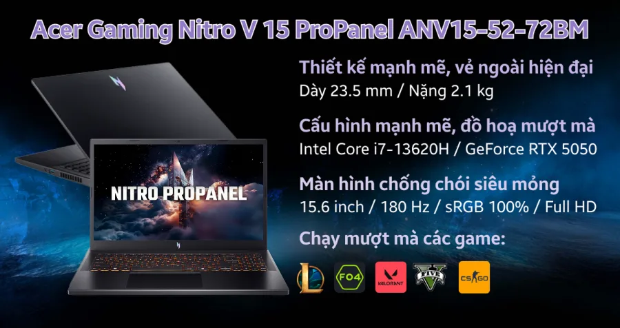 Acer Gaming Nitro ProPanel ANV15-52-72BM – ảnh 2
