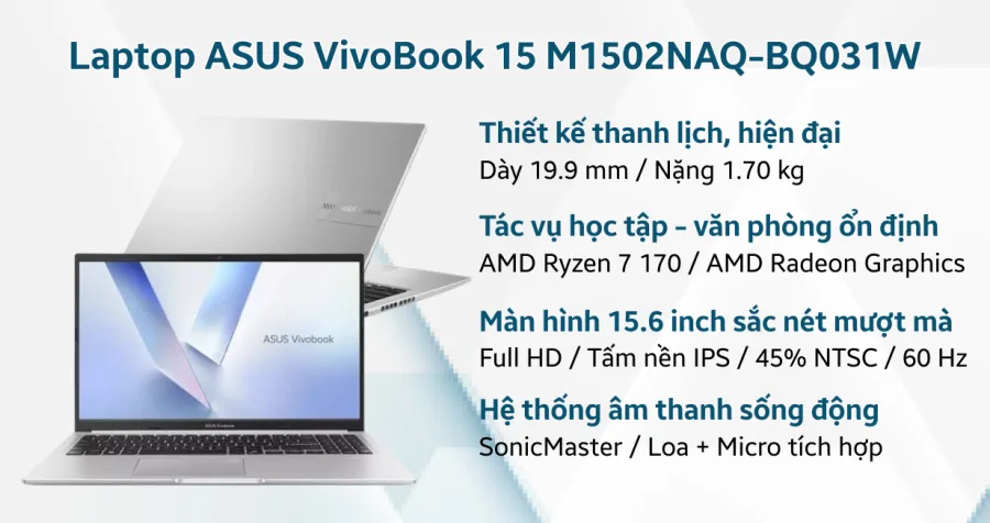 ASUS VivoBook 15 M1502NAQ-BQ031W – ảnh 8