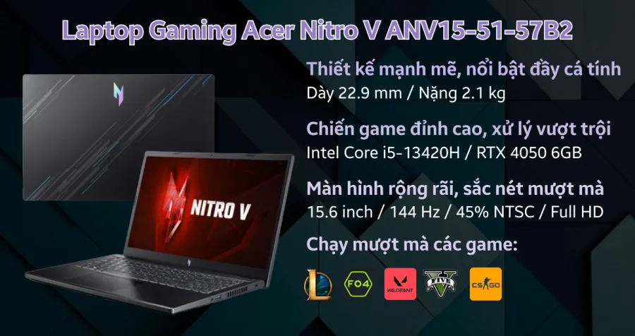 Gaming Acer Nitro V ANV15-51-57B2 – ảnh 11