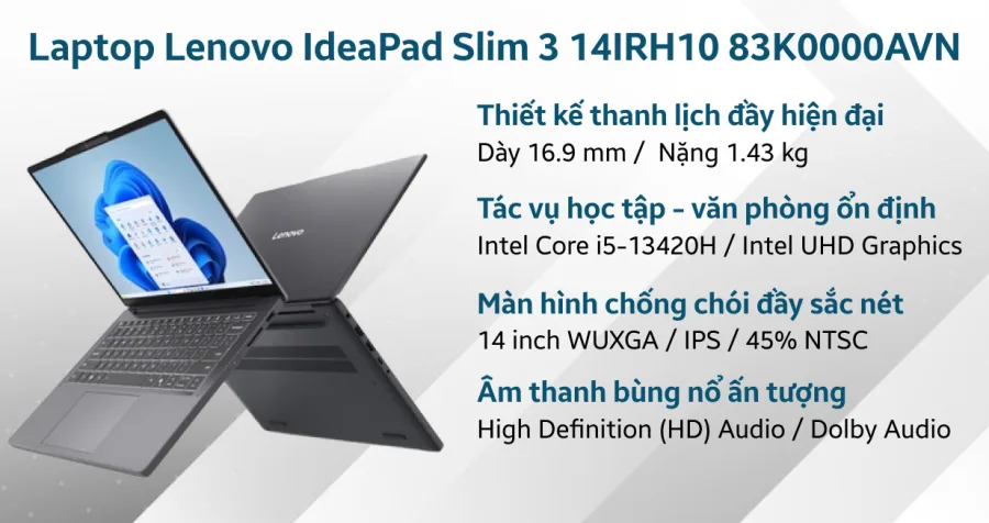 Lenovo IdeaPad Slim 3 14IRH10 83K0000AVN – ảnh 8