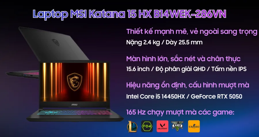 MSI Katana 15 HX B14WEK-286VN – ảnh 2