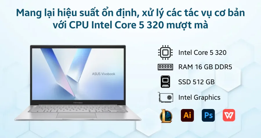 ASUS Vivobook 14 X1404MA-EB028W – ảnh 9
