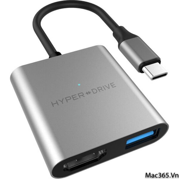 Hyperdrive 4k hdmi 3 in 1 usb type c hub space gray silver new mac365. Vn 1 1