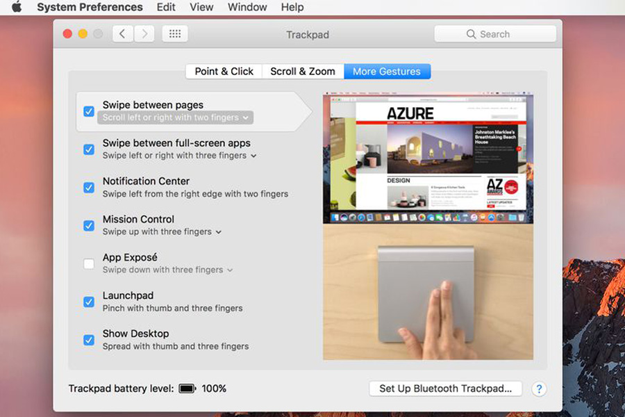 Tùy chỉnh giao diện TrackPad cho người mới sử dụng Macbook