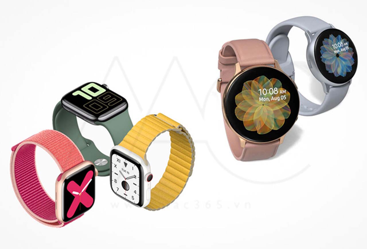 So sánh Apple Watch Series 5 vs Galaxy Watch Active 2