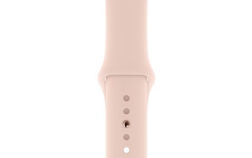 Apple watch s5 gps gold aluminum case with pink sand sport band 3 1