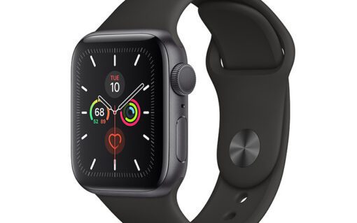 Apple watch s5 gps space gray aluminum case with black sport band 1 1