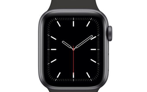 Apple watch s5 gps space gray aluminum case with black sport band 2 1