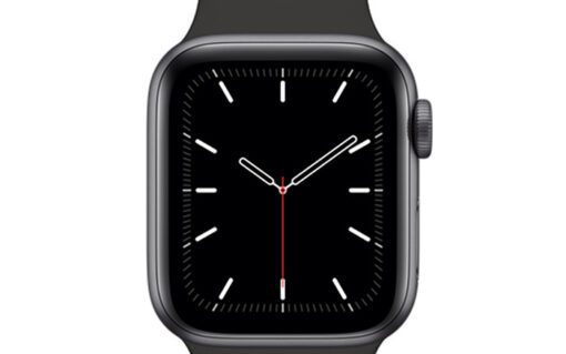 Apple watch s5 gps space gray aluminum case with black sport band 2