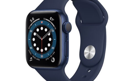 Apple watch s6 blue aluminum deep navy sport band 1