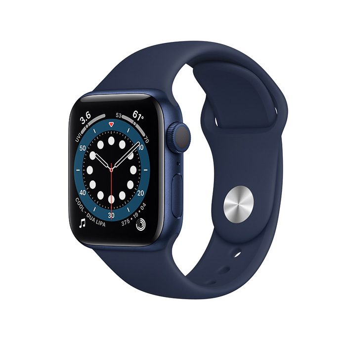 Apple watch s6 blue aluminum deep navy sport band 1