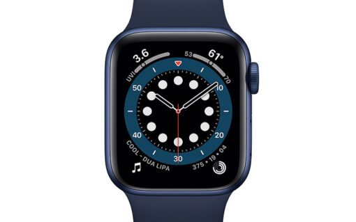 Apple watch s6 blue aluminum deep navy sport band 2