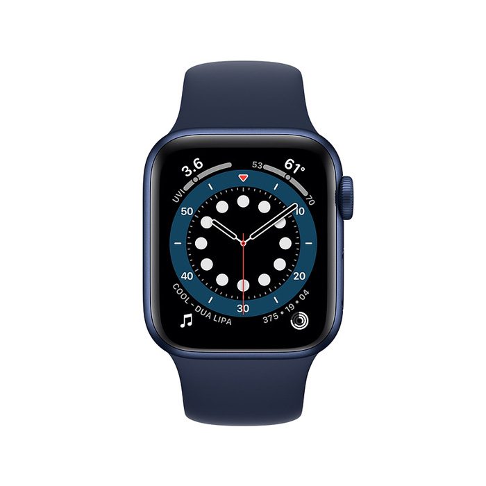 Apple watch s6 blue aluminum deep navy sport band 2